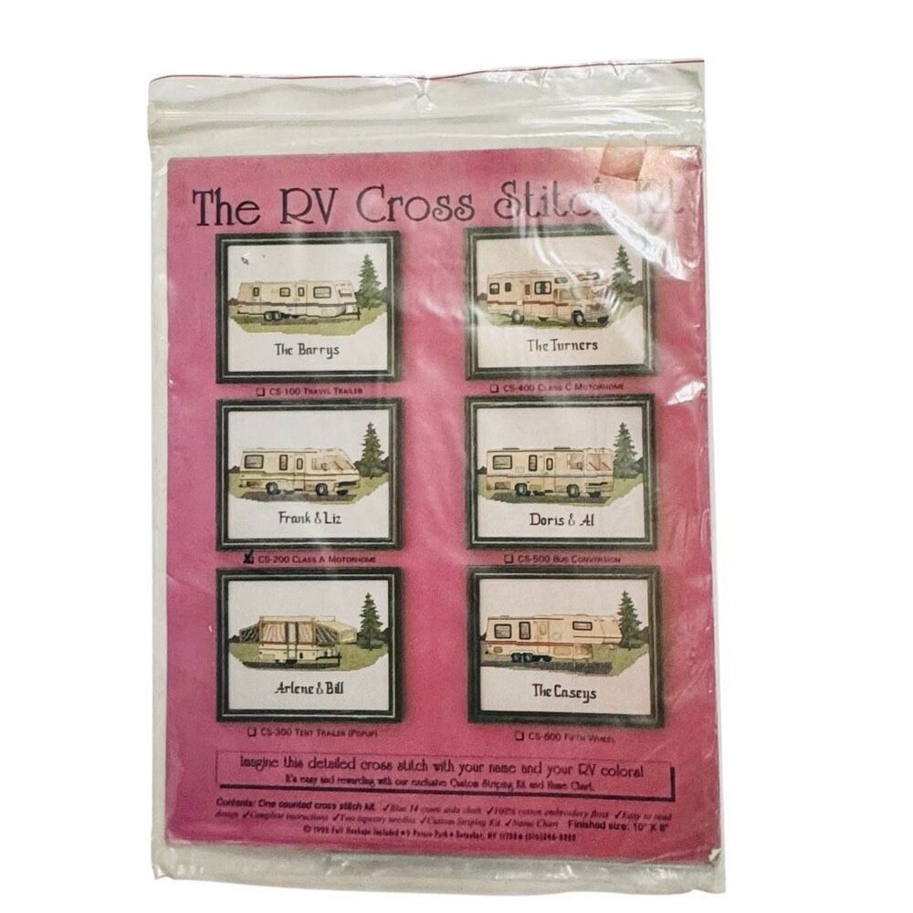 Class A Motorhome CROSS STITCH KIT Fifth Wheel The RV Collection CS-200 10”X8”